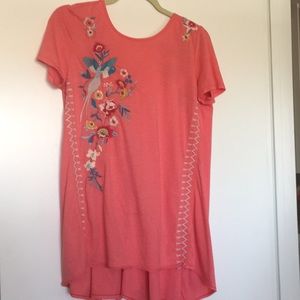 Johnny Was pinkish embroider top.